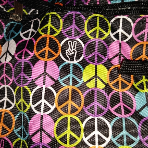 NWT Jansport Backpack PEACE SIGN DISCONTINUED PATTERN EARLY 2000 Back To School - Picture 3 of 6